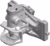 Produktbild: Rockinger Zugmaul RO873D automatisch mit tieferen Maulgrund und Adapterplatte, 390/25/32 mm, Ø Bolzen 36 mm