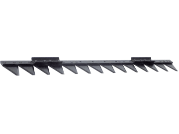 ESM Mähmesser 71 cm, Universal-S-Klappbalken, glatte, schmale Klingen, ohne Verstärkungsleiste, für Agria ESM Mähmesser 71 cm, Universal-S-Klappbalken, glatte, schmale Klingen, ohne Verstärkungsleiste, für Agria