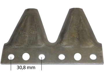 ESM Doppelklinge 73 x 101,6 x 2 mm, gewölbt, für Agria, Al-Ko, ESM, Iseki ESM Doppelklinge 73 x 101,6 x 2 mm, gewölbt, für Agria, Al-Ko, ESM, Iseki