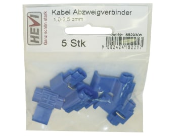 Hevi Abzweigverbinder-Sortiment 5 St. Abzweigverbinder 1,0 – 2,5 mm² Hevi Abzweigverbinder-Sortiment 5 St. Abzweigverbinder 1,0 – 2,5 mm²