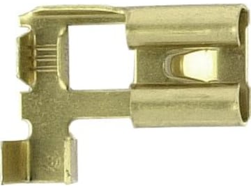 Herth + Buss Flachsteckhülse 8,0 x 0,8 mm, Kabel 1,5 – 2,5 mm², Messing blank; unisoliert, mit Rastnase, gewinkelt, 50 251 241 Herth + Buss Flachsteckhülse 8,0 x 0,8 mm, Kabel 1,5 – 2,5 mm², Messing blank; unisoliert, mit Rastnase, gewinkelt, 50 251 241