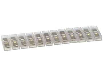 Herth + Buss Lüsterklemme 12-polig, Länge 50 mm, 6,3 mm; Flachstecker, transparent, 50 291 043 Herth + Buss Lüsterklemme 12-polig, Länge 50 mm, 6,3 mm; Flachstecker, transparent, 50 291 043
