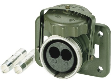 Herth + Buss Steckdose 2-polig, 24 V, Steckanschluss, Stahl, mit Deckel, Crimp- und Lötbuchsenkontakte; Kontaktoberfläche versilbert, 51 305 416 Herth + Buss Steckdose 2-polig, 24 V, Steckanschluss, Stahl, mit Deckel, Crimp- und Lötbuchsenkontakte; Kontaktoberfläche versilbert, 51 305 416