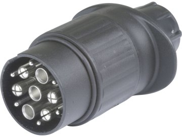 Herth + Buss Stecker "WeSt" 7-/13-polig, 12 V, Schraubanschluss, mit Gummidichtung, Kunststoff, 51 305 509 Herth + Buss Stecker "WeSt" 7-/13-polig, 12 V, Schraubanschluss, mit Gummidichtung, Kunststoff, 51 305 509