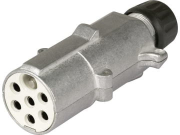 Herth + Buss Stecker 24 V, 7-polig, Flachsteckanschluss, Aluminium, 51 305 598 Herth + Buss Stecker 24 V, 7-polig, Flachsteckanschluss, Aluminium, 51 305 598