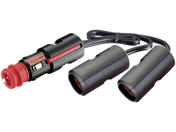 Herth + Buss Steckdose 1-polig, 12 – 24 V 16 A, 2 x Flachsteckanschluss, Kunststoff, mit Sicherung und Flachleitung, 51 306 343 Herth + Buss Steckdose 1-polig, 12 – 24 V 16 A, 2 x Flachsteckanschluss, Kunststoff, mit Sicherung und Flachleitung, 51 306 343