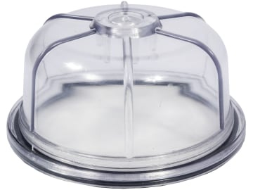 Hücobi Klarsichttasse Plexiglas, ohne Bohrung, für Syphonabscheider RIV, Alu-Ausführung Hücobi Klarsichttasse Plexiglas, ohne Bohrung, für Syphonabscheider RIV, Alu-Ausführung