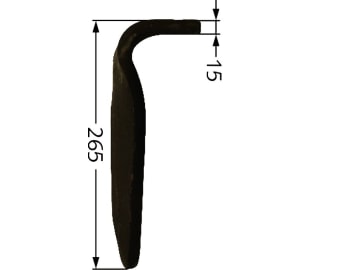 Industriehof® Kreiseleggenzinken links 100 x 265 x 15 mm, Bohrung 14,5 mm für Howard, RH-107-DEL Industriehof® Kreiseleggenzinken links 100 x 265 x 15 mm, Bohrung 14,5 mm für Howard, RH-107-DEL