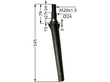 Industriehof® Kreiseleggenzinken links/rechts, 345 mm, M 20 x 1,5 für Celli, Perugini, RH-11 F Industriehof® Kreiseleggenzinken links/rechts, 345 mm, M 20 x 1,5 für Celli, Perugini, RH-11 F