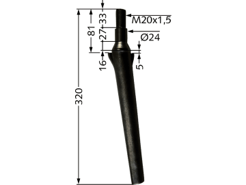 Industriehof® Kreiseleggenzinken links/rechts, 320 mm, M 20 x 1,5 für Celli, Perugini, RH-5 B Industriehof® Kreiseleggenzinken links/rechts, 320 mm, M 20 x 1,5 für Celli, Perugini, RH-5 B