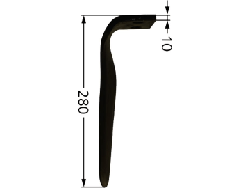 Industriehof® Kreiseleggenzinken links/rechts 90 x 280 x 10 mm, Bohrung 17 mm für Eberhardt, Terranova Industriehof® Kreiseleggenzinken links/rechts 90 x 280 x 10 mm, Bohrung 17 mm für Eberhardt, Terranova