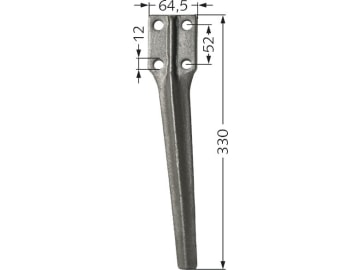 Industriehof® Kreiseleggenzinken rechts 64,5 x 330 x 16 mm, Bohrung 12 mm für Eberhardt, RH-65-52R Industriehof® Kreiseleggenzinken rechts 64,5 x 330 x 16 mm, Bohrung 12 mm für Eberhardt, RH-65-52R