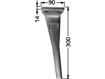 Industriehof® Kreiseleggenzinken links/rechts 90 x 300 x 14 mm, Bohrung 17 mm für Moreni, Sicma Industriehof® Kreiseleggenzinken links/rechts 90 x 300 x 14 mm, Bohrung 17 mm für Moreni, Sicma