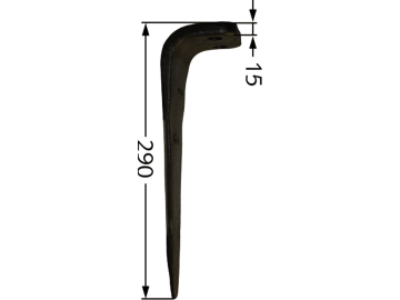 Industriehof® Kreiseleggenzinken links/rechts 95 x 290 x 15 mm, Bohrung 17 mm für Morra, RH-72 Industriehof® Kreiseleggenzinken links/rechts 95 x 290 x 15 mm, Bohrung 17 mm für Morra, RH-72