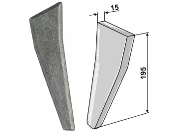 Industriehof® Aufschweißspitze links/rechts, 195 x 15 mm, für Amazone Kreiseleggenzinken RH-92 R/L, RH-92 A Industriehof® Aufschweißspitze links/rechts, 195 x 15 mm, für Amazone Kreiseleggenzinken RH-92 R/L, RH-92 A