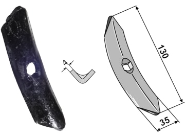 Industriehof® Spurlockererschar 130 x 35 x 4 mm für Spurlockerzinken Amazone, 1.10.070-1 Industriehof® Spurlockererschar 130 x 35 x 4 mm für Spurlockerzinken Amazone, 1.10.070-1