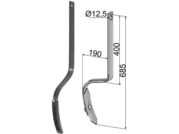 Industriehof® Spurlockerzinken 685 x 12 x 32 mm mit Schar, für universal, 10.5004/1 Industriehof® Spurlockerzinken 685 x 12 x 32 mm mit Schar, für universal, 10.5004/1