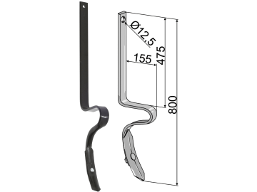 Industriehof® Spurlockerzinken 800 x 10 x 40 mm mit Schar, für universal, 10.5012/1 Industriehof® Spurlockerzinken 800 x 10 x 40 mm mit Schar, für universal, 10.5012/1
