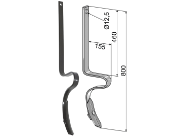 Industriehof® Spurlockerzinken 800 x 10 x 32 mm mit Schar, für universal, 10.5015L/1 Industriehof® Spurlockerzinken 800 x 10 x 32 mm mit Schar, für universal, 10.5015L/1