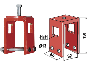 Industriehof® Zinkenhalter 150 x 80 x 82 mm für Spurlockererzinken 40 x 10/40 x 12 mm, Rahmen 80 x 80 mm, universal, 10.8080 Industriehof® Zinkenhalter 150 x 80 x 82 mm für Spurlockererzinken 40 x 10/40 x 12 mm, Rahmen 80 x 80 mm, universal, 10.8080