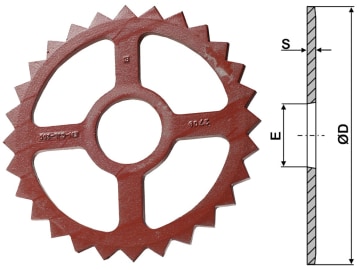 Industriehof® Sternring Ø 470 mm, 118 mm, 14,0 mm, Grauguss (GG20), für universal, 311-470 Industriehof® Sternring Ø 470 mm, 118 mm, 14,0 mm, Grauguss (GG20), für universal, 311-470