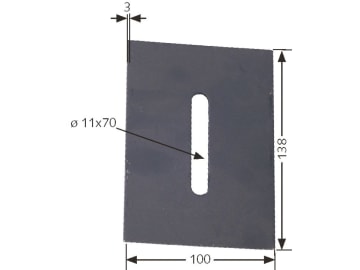Industriehof® Abstreifer 138 x 100 x 3 mm, Bohrung 70 x 11 mm für Lely, 51-L105 Industriehof® Abstreifer 138 x 100 x 3 mm, Bohrung 70 x 11 mm für Lely, 51-L105