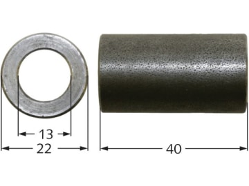 Industriehof® Buchse 40 x 4,5 mm, Ø innen 13 mm, Ø außen 22 mm, für Doppstadt, Epoke, 63-DOP-61 Industriehof® Buchse 40 x 4,5 mm, Ø innen 13 mm, Ø außen 22 mm, für Doppstadt, Epoke, 63-DOP-61