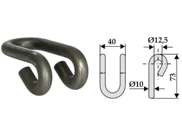 Industriehof® Schäkel gerade, Bohrung 12,5 mm, für Gilbers, 63-GIL-71 Industriehof® Schäkel gerade, Bohrung 12,5 mm, für Gilbers, 63-GIL-71