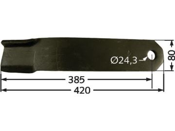 Industriehof® Schlegelmesser links/rechts 420 x 80 x 10 mm, Bohrung 24,3 mm, für Rübenroder Humus "HK 2000", "HKP 3000", "HKN 950" Fräsen Industriehof® Schlegelmesser links/rechts 420 x 80 x 10 mm, Bohrung 24,3 mm, für Rübenroder Humus "HK 2000", "HKP 3000", "HKN 950" Fräsen