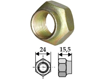 Industriehof® Sechskantmutter M 16 x 1,5, selbstsichernd, 63-SEP-92 Industriehof® Sechskantmutter M 16 x 1,5, selbstsichernd, 63-SEP-92