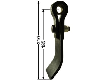 Industriehof® Schlegelmesser komplett 210 x 75 x 7 mm, Bohrung 20 mm, für Agram, Taarup Fräsen, 63-TAA-00 Industriehof® Schlegelmesser komplett 210 x 75 x 7 mm, Bohrung 20 mm, für Agram, Taarup Fräsen, 63-TAA-00