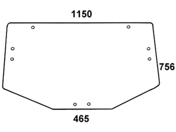 Heckscheibe, grün, für John Deere Kabine 6000/SE, 6010/SE, 6020/SE/Premium, 6030/Premium, 7030 Premium Heckscheibe, grün, für John Deere Kabine 6000/SE, 6010/SE, 6020/SE/Premium, 6030/Premium, 7030 Premium