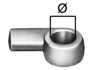 Anschweißöse, Größe 0, Ø 12 mm, 80 mm, lang, zum Anschweißen, für Winkelhebel-, Kasten- und Bügelverschlüsse Anschweißöse, Größe 0, Ø 12 mm, 80 mm, lang, zum Anschweißen, für Winkelhebel-, Kasten- und Bügelverschlüsse