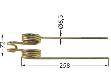 Pöttinger Kreiselheuerzinken links/rechts, 249/295 x 72 x 6,5 mm, weiß,, für Heuraupe 220, 240, 436.017 Pöttinger Kreiselheuerzinken links/rechts, 249/295 x 72 x 6,5 mm, weiß,, für Heuraupe 220, 240, 436.017