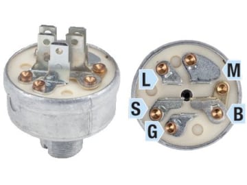 Zündschloss Einbaumaß Ø 16 mm, 5 x Steckanschluss, 4 Positionen, Magnetzündung Zündschloss Einbaumaß Ø 16 mm, 5 x Steckanschluss, 4 Positionen, Magnetzündung