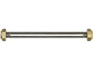 Suevia Achse 8 x 106 mm mit 2 Muttern Messing, für Tränkebecken Mod. 15, 115, 102.0157 Suevia Achse 8 x 106 mm mit 2 Muttern Messing, für Tränkebecken Mod. 15, 115, 102.0157