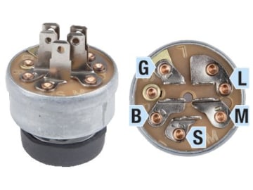Zündschloss Einbaumaß Ø 16 mm, 5 x Steckanschluss, 3 Positionen, Magnetzündung Zündschloss Einbaumaß Ø 16 mm, 5 x Steckanschluss, 3 Positionen, Magnetzündung