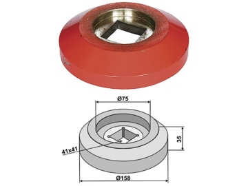 Industriehof® Außenflansch 158 x 75 x 35 mm für Lagerung für Vierkantwelle 40 x 40 mm (Best. Nr. 10075727), 31-0037A Industriehof® Außenflansch 158 x 75 x 35 mm für Lagerung für Vierkantwelle 40 x 40 mm (Best. Nr. 10075727), 31-0037A