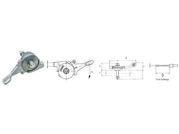 Regulierhebel rechts Magura 14, 150 °, Hub 42 mm, E 30 mm, Übersetzung 1:3,5 Regulierhebel rechts Magura 14, 150 °, Hub 42 mm, E 30 mm, Übersetzung 1:3,5