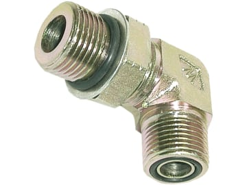 Winkel-Einschraubverschraubung "WE-OR", 90 °, zöllig, UNF-UN/zöllig, UNF-UN, einstellbar, Flachdichtung O-Ring, O-Ring und Dichtscheibe Winkel-Einschraubverschraubung "WE-OR", 90 °, zöllig, UNF-UN/zöllig, UNF-UN, einstellbar, Flachdichtung O-Ring, O-Ring und Dichtscheibe