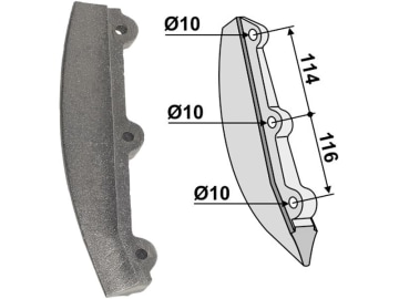 Industriehof® Säscharkeil Abstand Bohrungen 114; 116 – 230 mm; mm, Bohrung 10 mm für Becker, 99.BE-02 Industriehof® Säscharkeil Abstand Bohrungen 114; 116 – 230 mm; mm, Bohrung 10 mm für Becker, 99.BE-02
