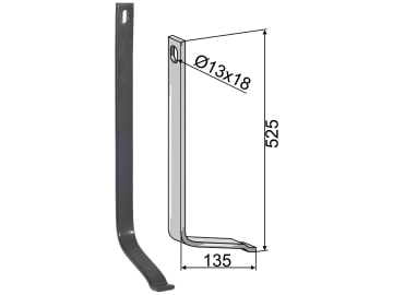 Industriehof® Stützfeder 525 x 10 x 40 mm, für universal, Spurlockerzinken mit Schar (Best. Nr. 10205007), 10.5011/2 Industriehof® Stützfeder 525 x 10 x 40 mm, für universal, Spurlockerzinken mit Schar (Best. Nr. 10205007), 10.5011/2