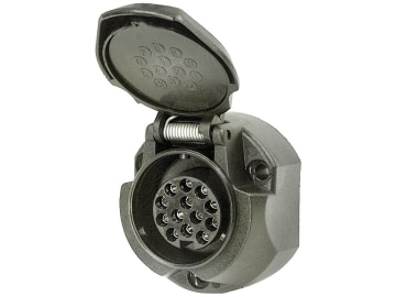 Herth + Buss Steckdose 13-polig, 12 V, Schraubanschluss, mit Nebelschlussleuchtenabschaltung, Kunststoff, 51 305 138 Herth + Buss Steckdose 13-polig, 12 V, Schraubanschluss, mit Nebelschlussleuchtenabschaltung, Kunststoff, 51 305 138