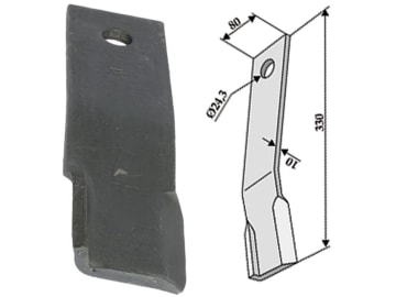 Industriehof® Schlegelmesser links/rechts 330 x 80 x 10 mm, Bohrung 24,3 mm, für Rübenroder Humus "HKP 1600" Fräsen Industriehof® Schlegelmesser links/rechts 330 x 80 x 10 mm, Bohrung 24,3 mm, für Rübenroder Humus "HKP 1600" Fräsen