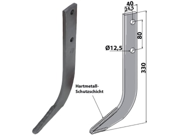 Industriehof® Fräshaken 330 x 40 x 10 mm mit Hartmetall-Schutzschicht für Struik Reihenfräse, RUS-03 Industriehof® Fräshaken 330 x 40 x 10 mm mit Hartmetall-Schutzschicht für Struik Reihenfräse, RUS-03