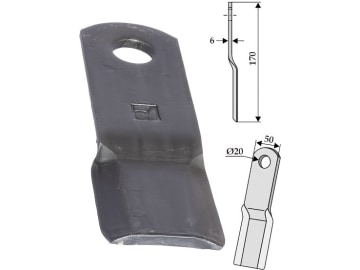Industriehof® Schlegelmesser 170 x 50 x 6 mm, Bohrung 20 mm, für Humus Fräsen, 63-HUM-05, 63-HUM-05 Industriehof® Schlegelmesser 170 x 50 x 6 mm, Bohrung 20 mm, für Humus Fräsen, 63-HUM-05, 63-HUM-05