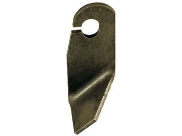 Flügelmesser, 76,5 x 30 x 3 mm, Bohrung 10 mm; 14 mm, Tiefe 33 mm, rechts, lang, abgewinkelt, für Amazone Flügelmesser, 76,5 x 30 x 3 mm, Bohrung 10 mm; 14 mm, Tiefe 33 mm, rechts, lang, abgewinkelt, für Amazone