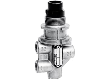 Wabco 4/3-Wegeventil "2", pneumatisch, Raststellung 60°/60°, Nennweite 2,5 mm, Neuteil, für Steuerung diverser Nebenanlagen vorwiegend in Lastkraftwagen, 463 037 003 0 Wabco 4/3-Wegeventil "2", pneumatisch, Raststellung 60°/60°, Nennweite 2,5 mm, Neuteil, für Steuerung diverser Nebenanlagen vorwiegend in Lastkraftwagen, 463 037 003 0