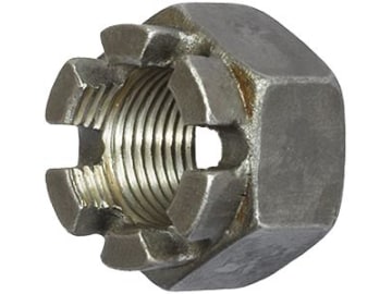 Industriehof® Kronenmutter M 24 x 2, Höhe 27 mm, für Vierkantwelle 26 x 26/28 x 28 mm, 31-MU-24 Industriehof® Kronenmutter M 24 x 2, Höhe 27 mm, für Vierkantwelle 26 x 26/28 x 28 mm, 31-MU-24
