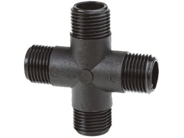 Agrotop 4-Wege-Anschluss, 90 °, G 1/2" AG (BSP), mit Außengewinde (AG), 10729 Agrotop 4-Wege-Anschluss, 90 °, G 1/2" AG (BSP), mit Außengewinde (AG), 10729